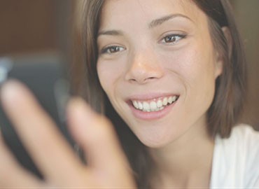 Girl with iPhone
